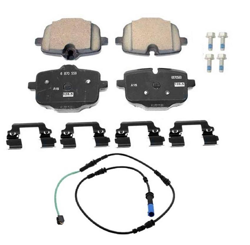 BMW Disc Brake Pad Set - Rear (w/ Sensor)